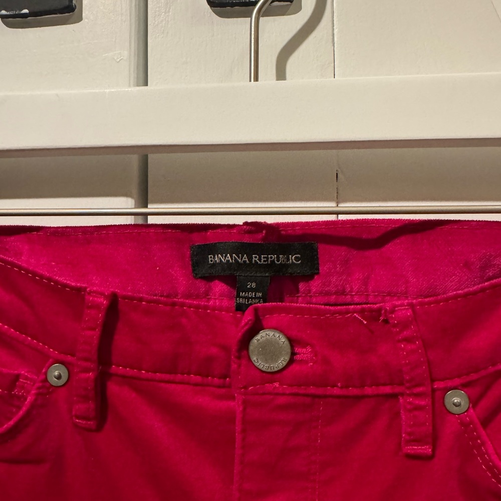 Beautiful Banana Republic Women's Pink/Fuchsia corduroy skinny pants